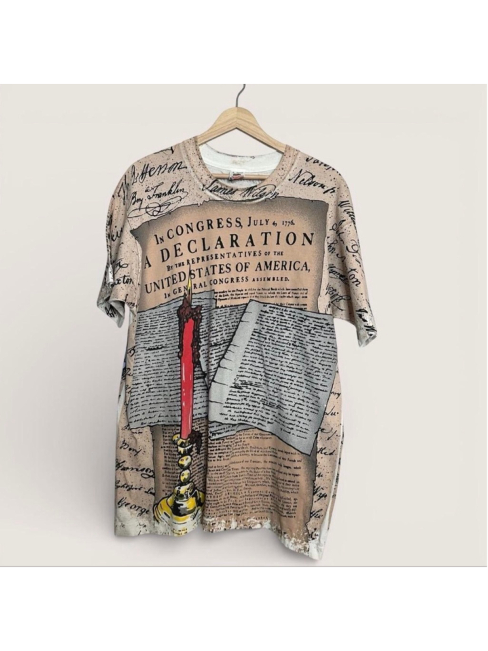 Patriotic 4th of July Declaration of Independence Graphic Shirt USA